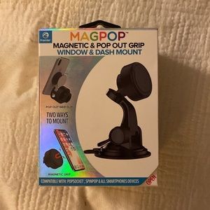 Magpop Magnetic & Pop Out Grip Window & Dash Phone Mount for Car